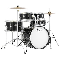 Pearl Roadshow Jr. 5-piece Complete Drum Set with Cymbals - Jet Black - RSJ465C/C31