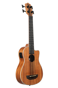 Kala U-Bass Scout, Mahogany Acoustic-Electric Bass Guitar - Natural Satin - UBASS-SCOUT-FS