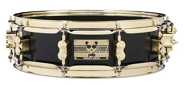 PDP Eric Hernandez Signature Snare Drum - 4 x 14 inch - Black with Gol
