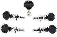 GROVER 25B Champion 5-String Banjo Tuners - Tuning Pegs, Nickel w Black Button