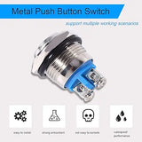 Tesi IDO XL 16MM Metal Momentary Push Button Guitar Kill Switch Stainless Steel - IDO-XL-SS16MM