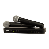 Shure BLX288/PG58 Dual Channel Wireless Handheld Microphone System - H9 Band - BLX288/PG58-H9