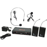 Galaxy Audio EDXR-38VV Dual-Channel Wireless Lavalier System Band N Black - EDXR-38VVD