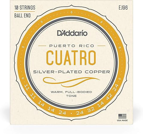 D'Addario EJ96 Cuatro-Puerto Rico Strings 019954157517