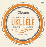 D'addario EJ53B Baritone Ukulele Black Nylon Strings