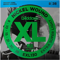 D'Addario EXL130 XL Nickel Wound Electric Guitar Strings - .008-.038 Extra Super Light