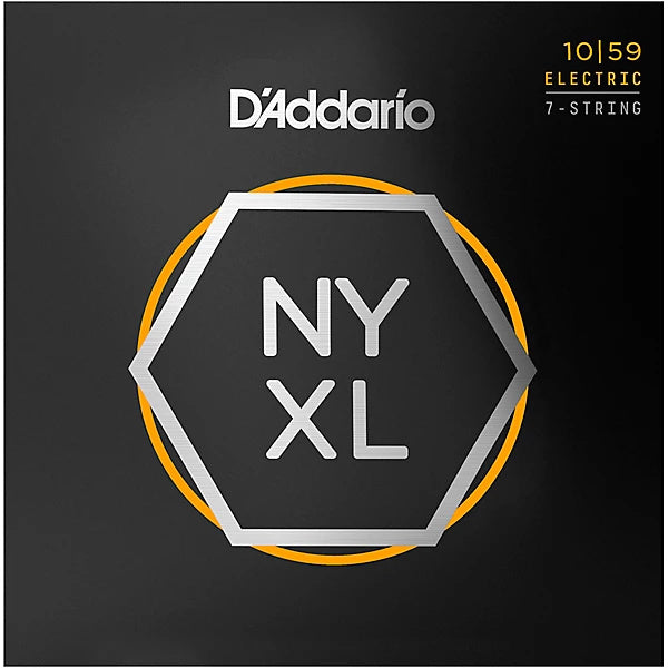 D'Addario NYXL1059 Nickel Wound 7-String Electric Guitar Strings, Regular Light, 10-59