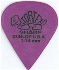 Dunlop 412P1.14 Tortex Sharp, Purple, 1.14mm, 12/Player's Pack