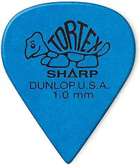 Dunlop 412P100 Tortex Sharp Guitar Picks - 1.00mm Blue (12-pack) - 412P1.0