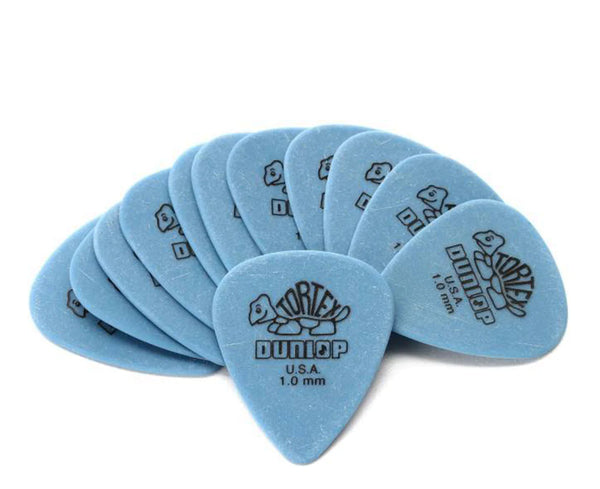 Dunlop 418P1.0 Tortex Standard 1.0mm Blue Guitar Picks 12-Pack
