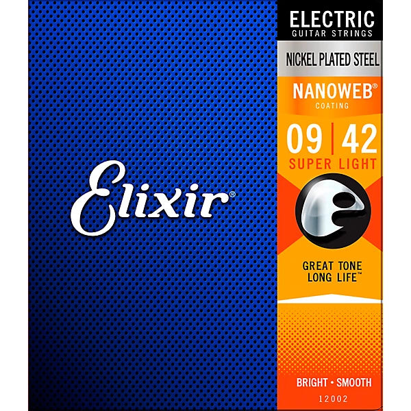 Elixir 12002 Nanoweb Coated Electric Guitar Strings 9-42