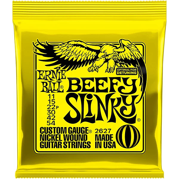 Ernie Ball 2627 Beefy Slinky Nickel Wound Electric Guitar Strings - .011-.054 - P02627