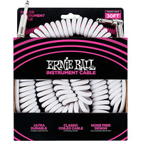 Ernie Ball Coiled inst Cable Strait to Angle 30 ft P06045 (FREE SHIPPING)