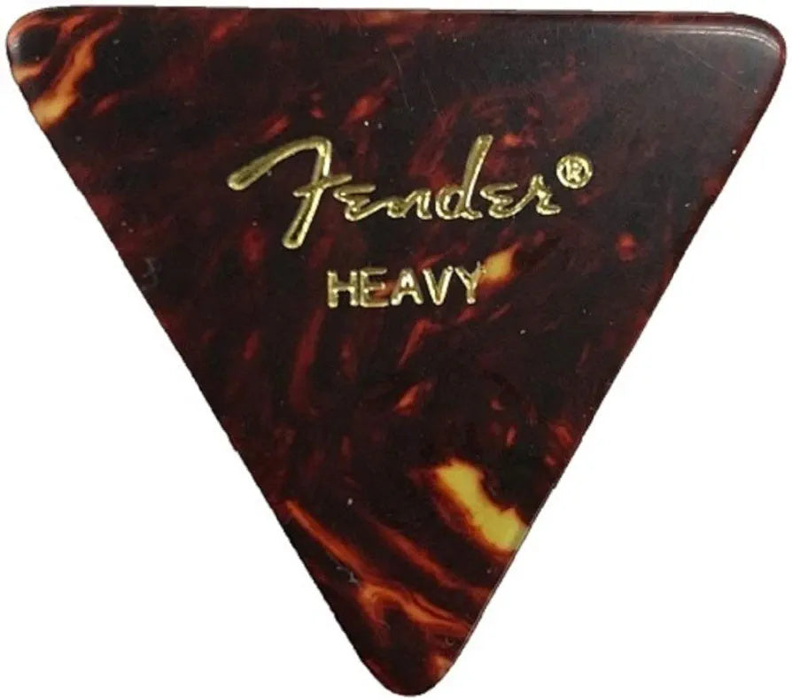 Fender Classic Celluloid Guitar Picks 355 Shape, Tortoise Shell, Heavy