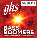 GHS H3045 Bass Boomers Roundwound Electric Bass Guitar Strings  .050-.115 Heavy Long Scale 4-string