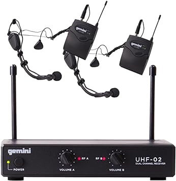 Gemini UHF-02HL
2-Channel Headset/Lavalier Wireless Microphone System - UHF-02HL-S12