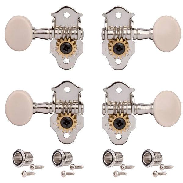 Grover 9NW Nickle-White Sta-Tite Ukulele Machine Heads