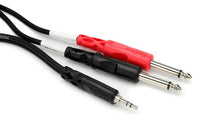 Hosa CMP-153 Stereo Breakout Cable - 3.5mm TRS Male to Left and Right 1/4-inch TS Male - 3 foot