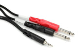 Hosa CMP-159 Stereo Breakout Cable - 3.5mm TRS Male to Left and Right 1/4-inch TS Male - 10 foot