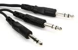 Hosa CYS-105 Y Cable 1-4TRS to Dual 1-4 TRS