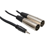 Hosa CYX-403M Stereo Breakout Cable - 3.5mm TRS Male to Dual XLR3 Male - 9.8 foot