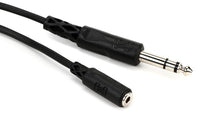 Hosa MHE-325 3.5mm TRS Female to 1/4-inch TRS Male Extension Cable - 25 foot