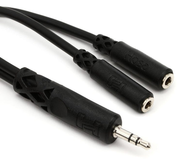 Hosa YMM-232 Y Cable - 3.5mm TRS Male to Dual 3.5mm TRS Female