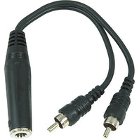 Hosa YPR-131
6" 1/4" TSF to Dual RCA Audio Y-Cable