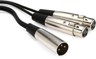 Hosa YXF-101.5 Y Cable- XLR Male to Dual XLR Female  1.5 foot
