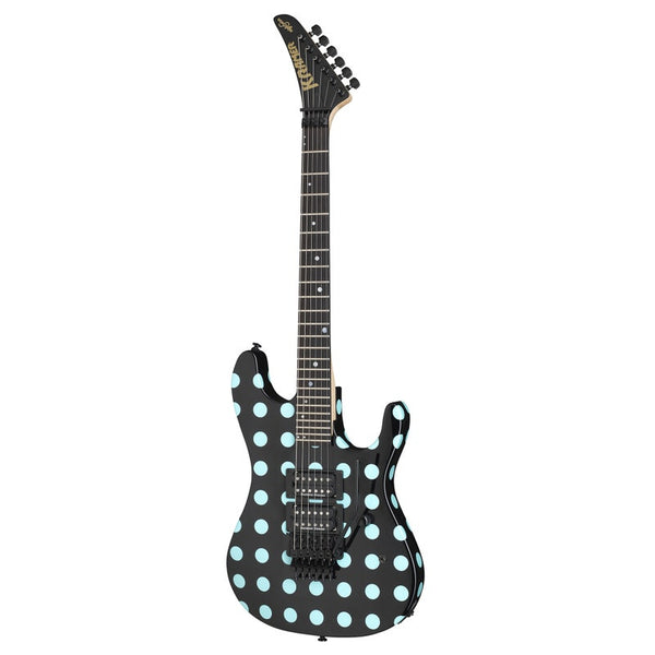 Kramer Nightswan Electric Guitar - Ebony with Blue Dots  KNSBBPBF1