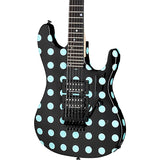 Kramer Nightswan Electric Guitar - Ebony with Blue Dots  KNSBBPBF1