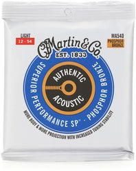 Martin Authentic Acoustic Superior Performance Guitar Strings - 92/8 Phosphor Bronze Light  MA540