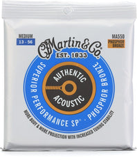 Martin MA550 Authentic Acoustic Superior Performance 92-8 Phosphor Bronze Guitar Strings - .013-.056 Medium