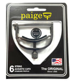 Paige 6-string Standard Guitar Capo - Black - P-6E with FREE SHIPPING