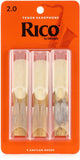 Rico by D'Addario Tenor Sax Reeds, Strength 2, 3-pack - RKA0320