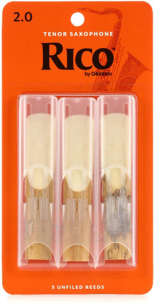 Rico by D'Addario Tenor Sax Reeds, Strength 2, 3-pack - RKA0320