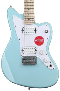 Squier Mini Jazzmaster HH Electric Guitar, Maple Fingerboard, Daphne Blue  0370125504