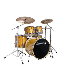Ludwig Element Evolution LCEE220 5-piece Complete Drum Set with Zildjian Cymbals - Gold Sparkle - LCEE22021I