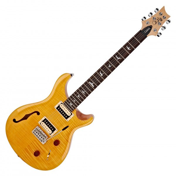 PRS SE Custom 22 Semi-hollow Electric Guitar - Santana Yellow