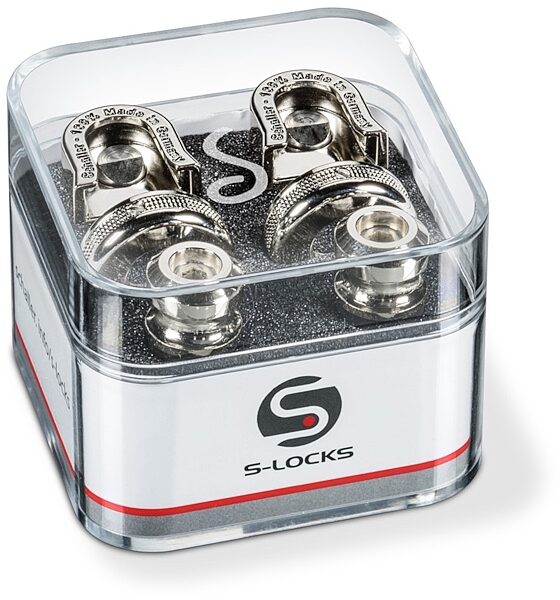 Schaller 445 Strap Locks, Pair, Nickel