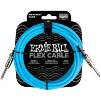 Ernie Ball Flex Instrument Cable Straight to Straight 10ft Blue P06412
