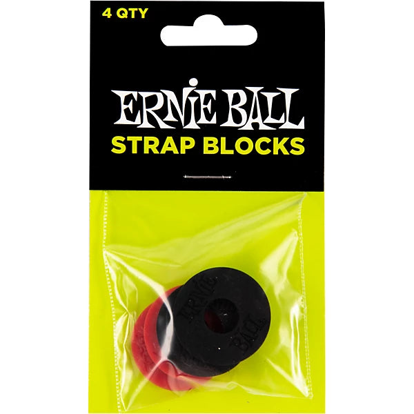 Ernie Ball Strap Blocks Red and Black 4 pack P04603