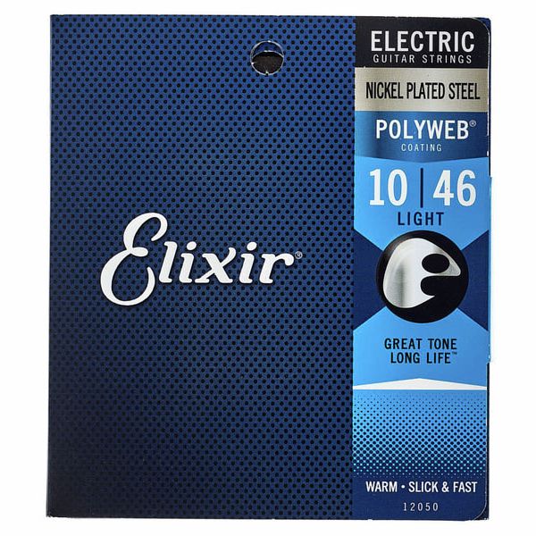 Elixir Polyweb Coated Nickel Plated Electric Guitar Strings 12050 Light 10-46