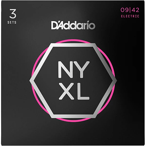 D'Addario NYXL0942 Super-Light 3-Pack Electric Guitar Strings