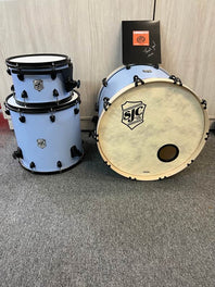 SJC WickedD 3PC Shell Pack Shield Lugs Flat Black Hardware Fog Machine CSP-SL-FB