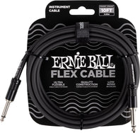 Ernie Ball Flex Instrument Cable Straight to Straight 10ft blk P06434