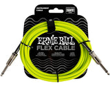 Ernie Ball Flex Instrument Cable Straight to Straight 10ft Green P06414
